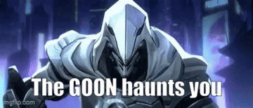 The Goon Haunt You Is A Cartoon Character From A Video Game . GIF