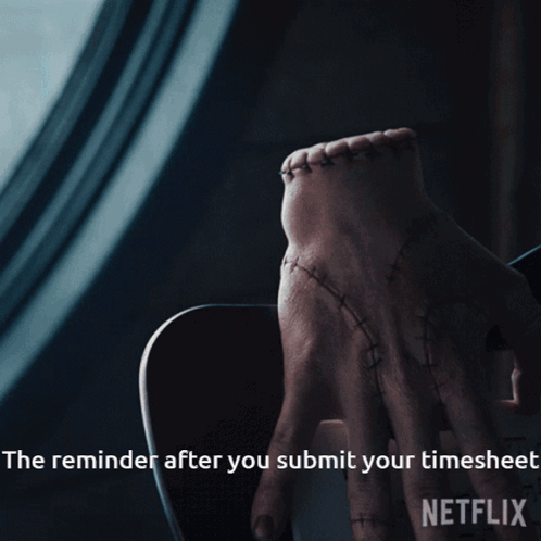 The Hand Timecard Reminider GIF