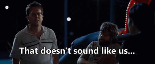 The Hangover Doesn't Sound Like Us GIF