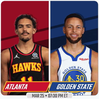 the hawks and golden state warriors are playing a game on mar 25
