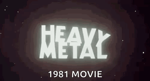 The Heavy Metal 1981 Movie Logo Is Glowing In The Dark GIF