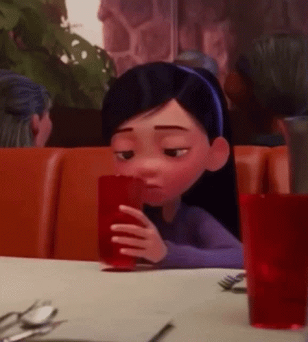 The Incredibles Violet Spitting Water GIF