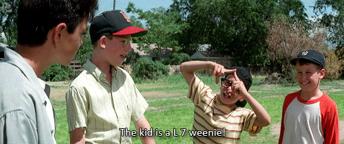 The Kid Is A L7 Weenie The Sandlot GIF