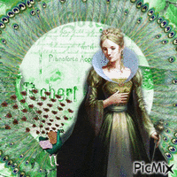 The Lady And The Peacock - Green Tones The Lady Gif GIF