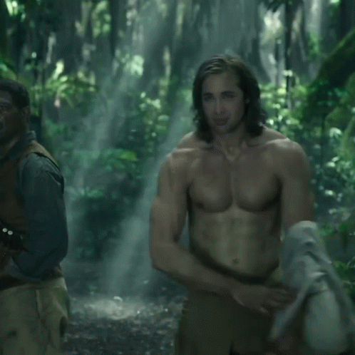 The Legend Of Tarzan 2016 Film Shirt Off GIF
