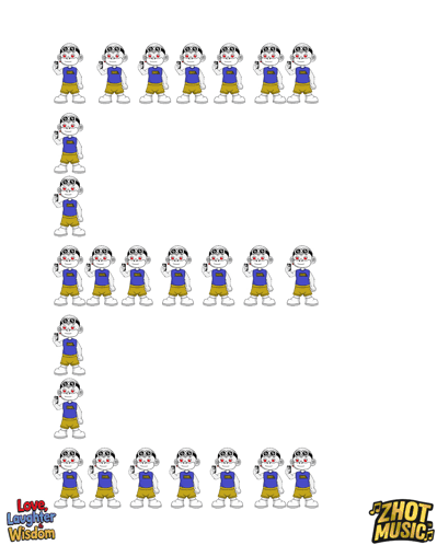 The Letter F Is Made Up Of A Bunch Of Characters GIF