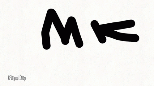 The Letter M Is Written In White On A Black Background . GIF