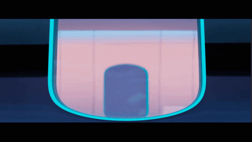The Letter U Is Shown With A Blue Outline GIF
