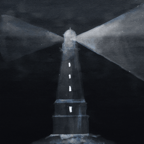 The Lighthouse Animation Spinning Faster GIF
