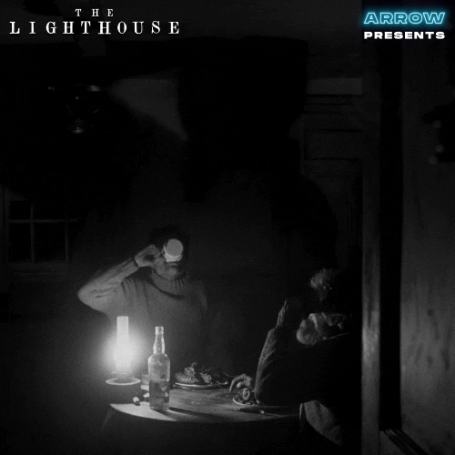 The Lighthouse Two Keepers Drinking GIF