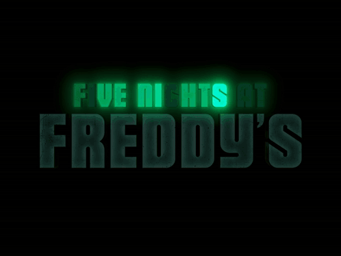 the logo for five nights at freddy 's is lit up