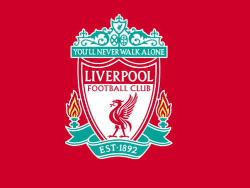 The Logo For The Liverpool Football Club Has A Red Background GIF