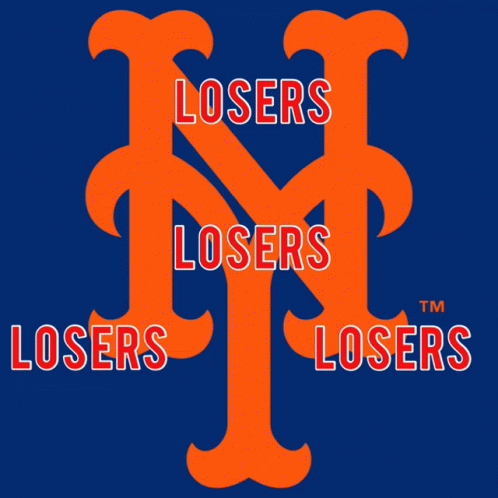The Logo For The New York Mets Says Losers On It GIF