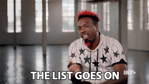 The Long List Goes On GIF