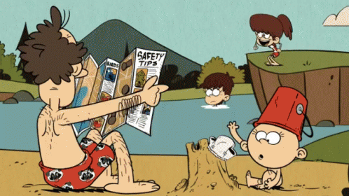 The Loud House Cartoon Cannonball Scene GIF