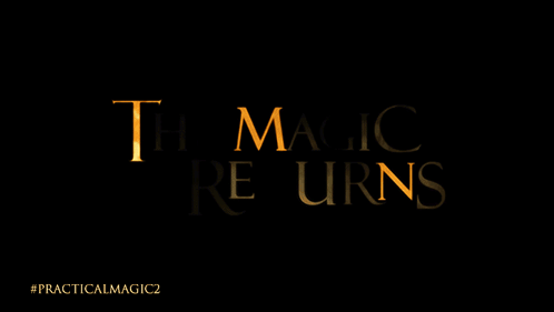 The Magic Returns Gold Text on Black Background