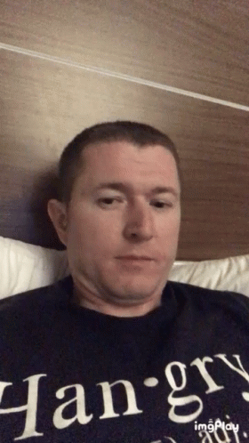 The Man On Bed Lips Sealed GIF