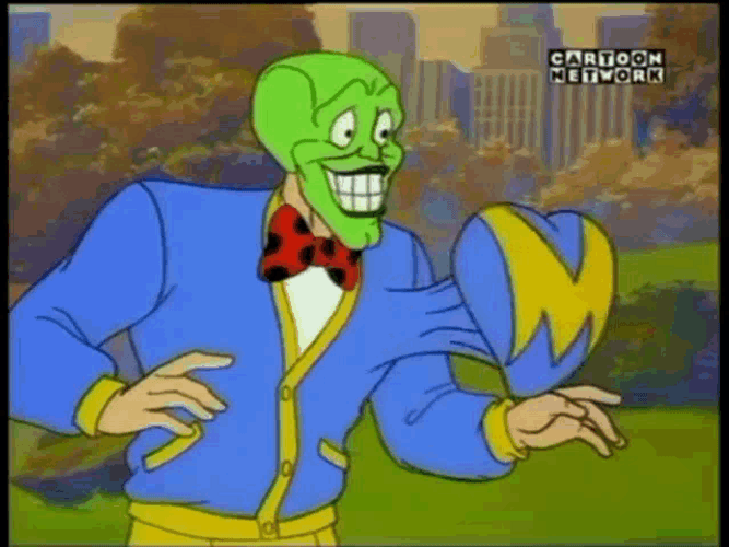 The Mask Man Calming His Beating Animated Heart GIF