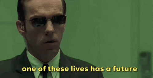 The Matrix Agent Smith Confronting Neo GIF