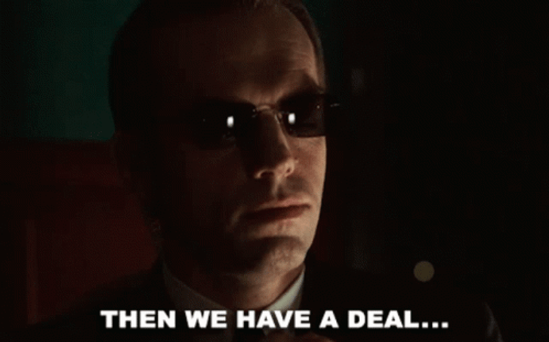 The Matrix Agent Smith Deal GIF