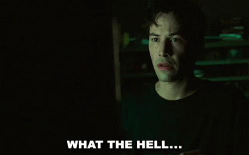 The Matrix Confused Neo What The Hell GIF