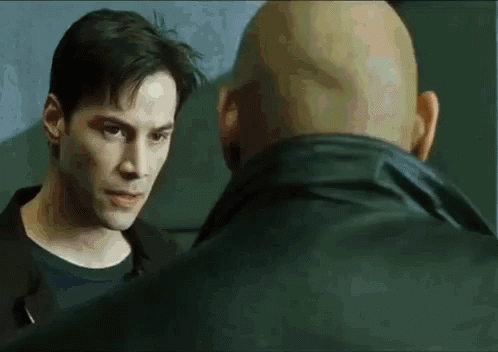 The Matrix Neo And Morpheus Conversing GIF