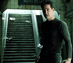 The Matrix Neo Flexing Muscles Ready To Battle GIF