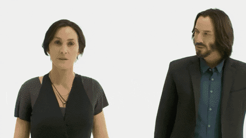 The Matrix Trinity And Neo Travelling Thru Time GIF