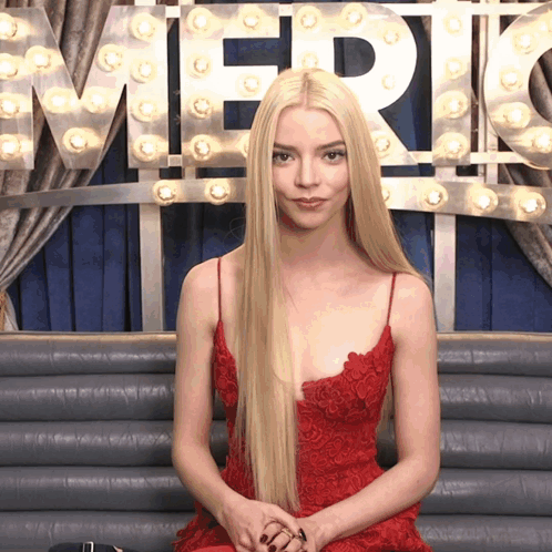 The Menu Blonde Anya Taylor Joy GIF