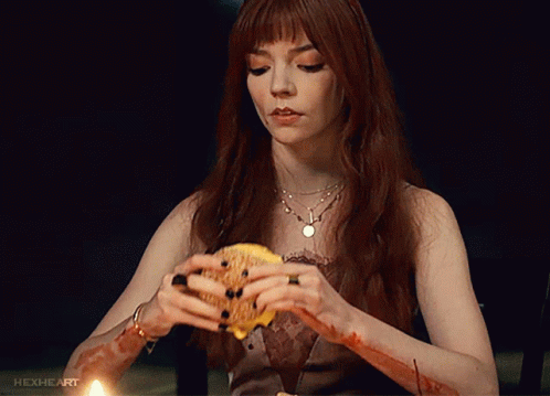 The Menu Margot Eat Burger GIF