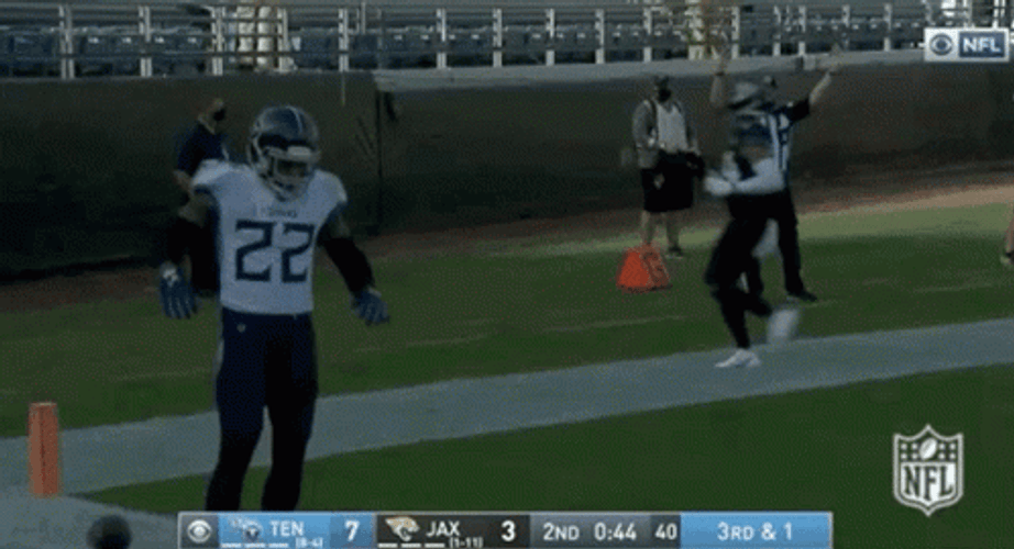 The Mighty Derrick Henry Stiff Arm GIF