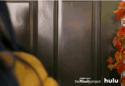 The Mindy Project Uninvited Slamming Door GIF