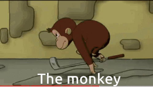 The Monkey Curious George Squirrel Scene GIF