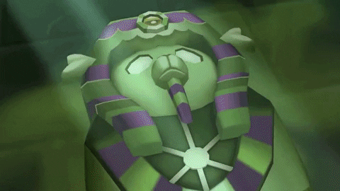 Fox The Mummy Waking Up Inside The Coffin GIF