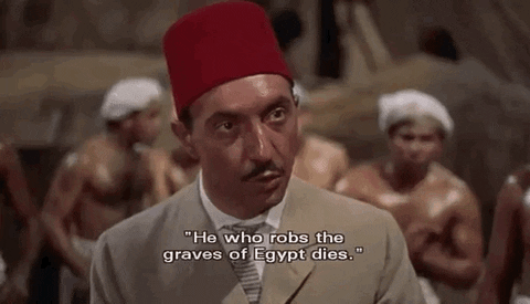 The Mummy Peter Cushing Talking Serious GIF
