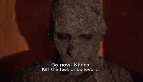 The Mummy Slowly Open Eyes GIF