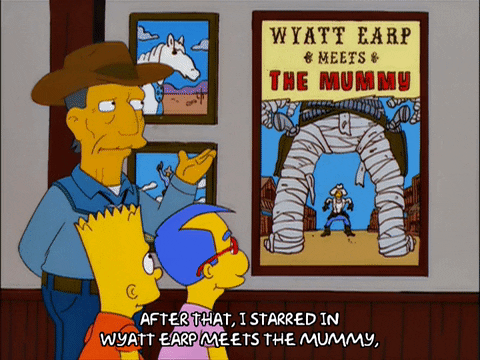 Buck Mccoy Show Bart The Mummy Portrait GIF