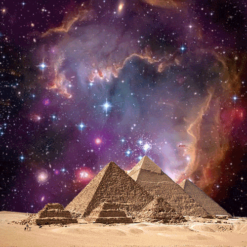 The Mummy Pyramids Galaxy With Pizza Background GIF
