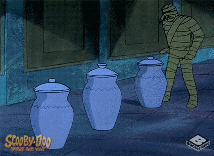The Mummy Breaks Scooby Doo Vase GIF
