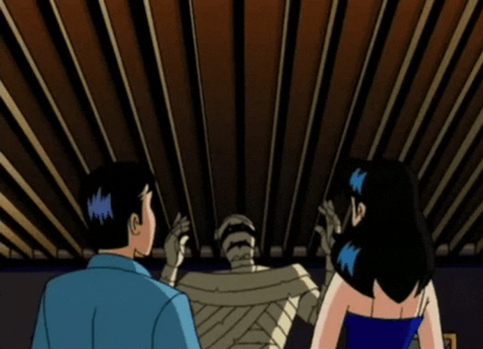 The Mummy Walking Towards Terry And Dana GIF