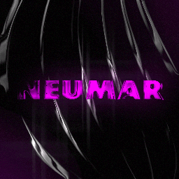 The Name Neumar Is Displayed In Purple Letters On A Black Background GIF