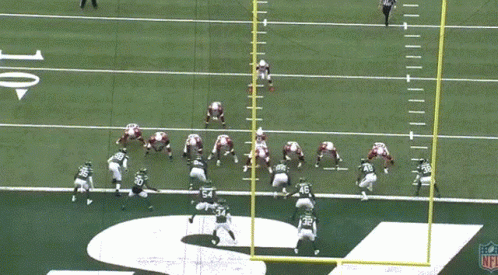 The New York Jets Are Playing A Football Game GIF