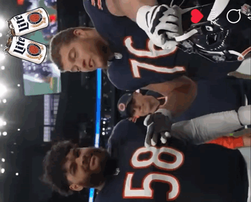 The Number 58 Is On The Back Of A Football Player GIF