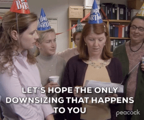 The Office Birthday Meredith Palmer Reading GIF