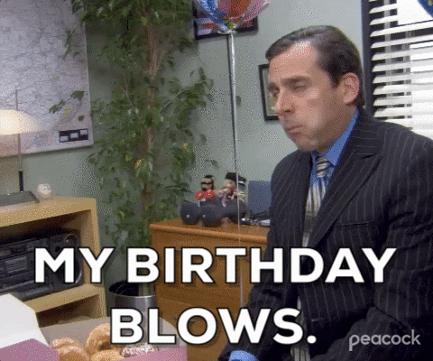 The Office Birthday Michael Scott Disappointed GIF