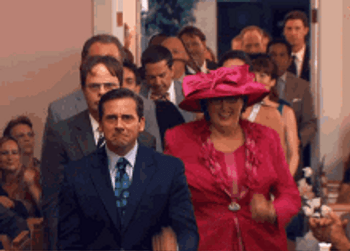 The Office Cast Dancing Funny Wedding GIF
