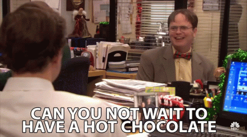The Office Christmas Hot Chocolate GIF