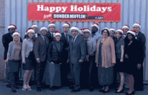 The Office Christmas Jump Shot Fail GIF