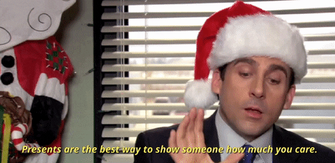 The Office Christmas Presents GIF