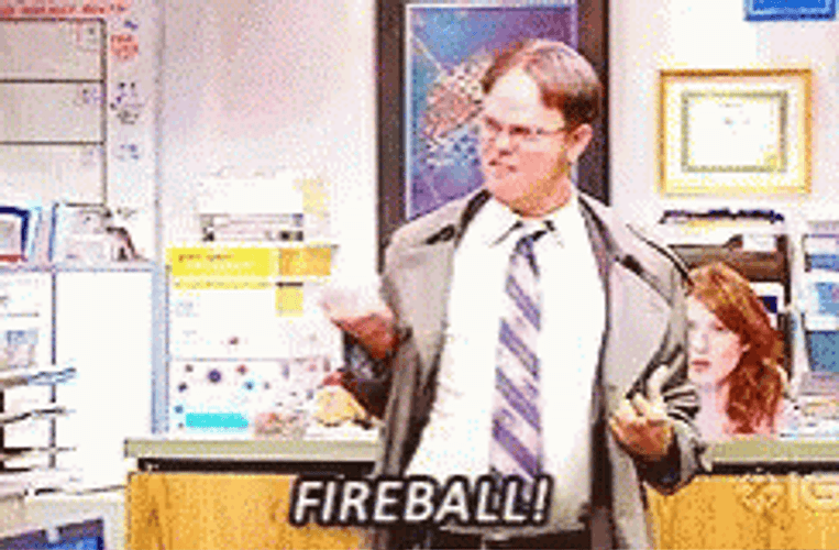 The Office Dwight Schrute Fireball GIF
